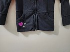 Paul Frank Sweatshirt Girls Xs Black Julius Monkey Full Zip Hoodie Fleece Raglan