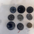 52 Antique   Vintage Patterned Glass Buttons