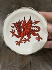 Argyle Bone China Red Dragon Of Wales Ceramic Trinket Dish 4 5  D British Welsh