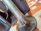 Vintage Montgomery Ward Bronze Trumpet W  Case