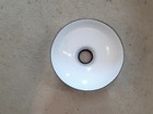 Green  Porcelain Light Shade Industrial Barn 14  Yard Gas Station Enamel Vintage