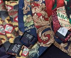 Tielot Of 3 Tabasco Brand Ties 100  Silk 1 Vintage Made In Usa Oysters Louisiana
