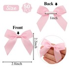 Pink Satin Ribbon Bows 50pcs Self Adhesive Satin Bows Gift Wrapping Premade R   