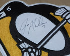 Pittsburgh Penguins Joe Mullen Autographed Jersey Crest Signed Skating Penguin