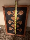 Vintage Antique Style Hand Carved Botanical  Wooden Floral Wall Plaque  