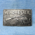 Winchester Repeating Arms Belt Buckle Retro Firearm Promo Vtg 1970s Lewis gta913