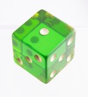 Vintage Green Translucent Bakelite Dice 1 25 Inches Gaming Gambling Casino 38 G