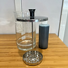 Vintage Marvy No 6 Disinfectant   Germicide Barber Shop Glass Jar W  Mar-v-cide