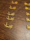 Lot Of 10 Cherub Moons France Vintage 60s Brass Stampings Findings Jewelry 