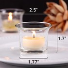 Tealight Candle Holder Set Of 12- Clear Glass Votive Candle Holders Bulk For    