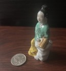 Vintage Chinese Hand Painted Lady Signed Porcelain Snuff Bottle