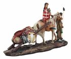 Native American Indian Aborigine Family Unit Pilgrimage With Horse Figurine