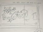 Original Storyboard Production Art Drawing Cel Unknown Animation Cats And Mice