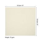 50 Sheets Origami Paper  Double Sided 8x8 Inch Square Sheet Creamy White