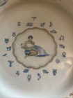 Rare Vintage Zodiac Aquarius Plate Ucagco Horoscope Astrology Gold Trim