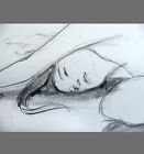 Figure Drawing Sketch Female Art Pose Of Woman 17 X 13  14  Original Signed