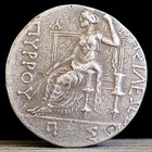 295-272 Bc Ancient Greek Coin Zeus And Dione - Silver Plated Tetradrachm 28mm