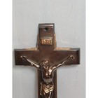 Vintage Copper Colored Crucifix  Christian Catholic Casket Cross