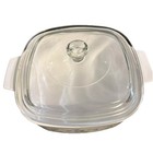 Corning Blue Dusk Casserole A-1 5-l 1-1 2 Qt With Pyrex P-7-c Lid  see 