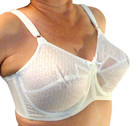 Bali Sno-flake  every Bali Has A Bow  Vintage White Sheer Underwire Bra 34d Evc