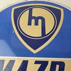 Vintage Mazda Porcelain Sign - Automobiles Mechanic Repair Shop Gas Pump Sign