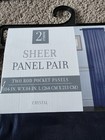 2 Panels - Sheer Window Rod Pocket Curtain Set 84  Inches Long