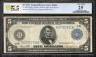1914  5 Dallas Frn Federal Reserve Note Pcgs 25 Fr 887a  67741