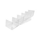 16-1 2   X 4   X 5-1 4   Lucite Clear Acrylic 5 Way Clutch Bag Display Fixture