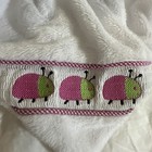 White Bear Baby Blanket Ladybug Accent Lovey Msc Mainstreet Pink Piping 13 5 