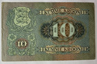 1937 Estonia 10 Ten Krooni Banknote Eesti Pank A 4116560