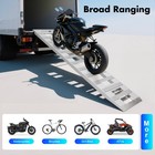 2-piece Aluminum Trailer Ramps For Safe Vehicle Loading - Silver