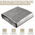 Heavy Duty Tarp Poly Tarpaulin Canopy Tent Shelter Reinforced Resistant Cover