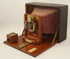 5x7 Cycle Poco No  3 Folding Camera  w Brass Lens And Red Bellows
