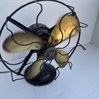 Vtg Antique Westinghouse Electric Fan Brass 4 Blades Teated Works Art Deco Mid