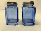 Retro Rsvp International Blue Glass Salt And Pepper Shakers 8 Oz 