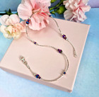 Anklet 925 Sterling Silver Faceted Rainbow Hematite Ankle Bracelet Dainty