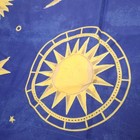 Vintage 90s Celestial Sun Moon Stars King Pillowcase Set 2  Blue Gold Whimsigoth