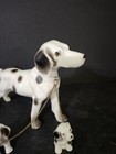 Vtg Dalmatian Dog With 2 Puppies On Chain
