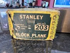 Vintage Stanley No  203 Block Plane Woodworking Tool Usa Smooth Bottom