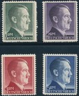 Stamp Germany Mi 799a b-802a b Sc 524-7 1941 Ww2 3rd Reich Hitler Head Set Mnh