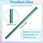 Hexagonal Wooden Pencils Bulk  24 Pack Hb Graphite Pencils  Green