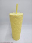 Summer 2025 Starbucks Yellow Geometric Tumbler 24oz Cold Cup