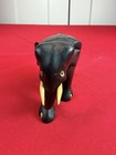 Vtg 1950s Hand Carved African Ebony Wood Elephant Figurine Safari Decor 3 5   