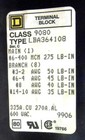 Square D Terminal Block  9080-lba364108  Ser  C  600 Vac  335 A cu  270 A al