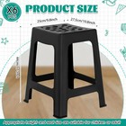 Leinuosen 6 Pcs Plastic Stool For Classroom 18 Inch Stackable School Stools