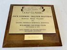 Vintage Jack Lemmon   Walter Matthau Golf Classic Plaque Award Hollywood La 1978