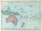 1912 Mcnally Map Oceania Australia New Zealand Fiji Hawaii Indonesia Singapore