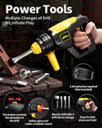 Tool Set With Tool Box   Electronic Toy Drill  Pretend Play Kids Construction Ki
