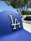Los Angeles Dodgers Coaches catcher Custom Rawlings Coolflo Helmet
