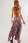 Free People Fp One Clover Skirt Asymmetrical Tiered Purple Xs New